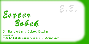 eszter bobek business card